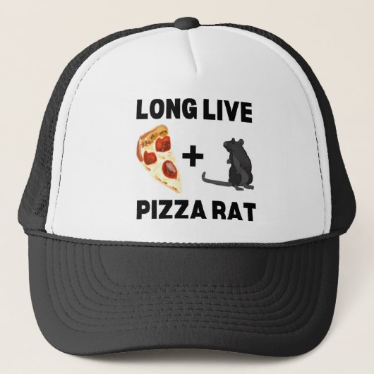 Casquette Longue Vie Pizza Rat (Devant)