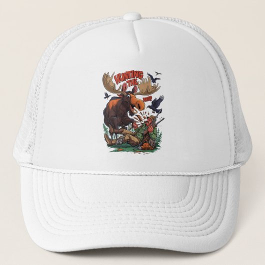 Casquette L'orignal et le chasseur de chasse (Devant)