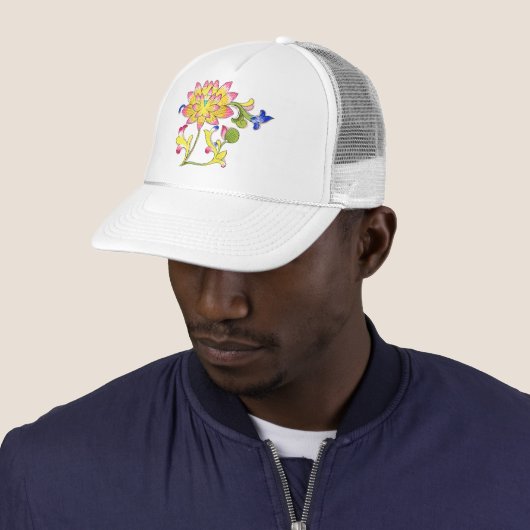 Casquette Lotus Fleurs et Vins (En situation)
