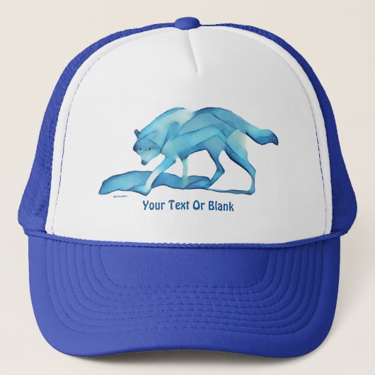 Casquette Loup Bleu Sur Neige (Devant)