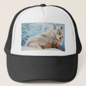Casquette Loup dans la neige (Devant)