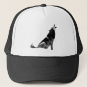 Casquette Loup de Howling blanc noir (Devant)
