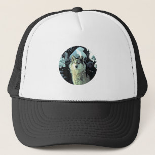 Casquette Loup En Hiver Sentier Veille