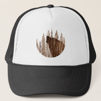 Casquette Loup-Howling En Bois Texturé