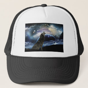 Casquette Loup hurlant à la lune