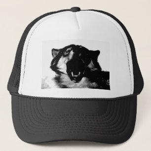 Casquette Loup noir et blanc