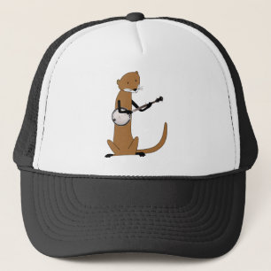 Casquette Loutre jouant le banjo