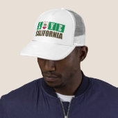 Casquette Love California Republic State Drapeau Heart Pride (En situation)