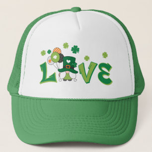 Casquette Love Gnome Green Shamrocks St. Patrick's Day