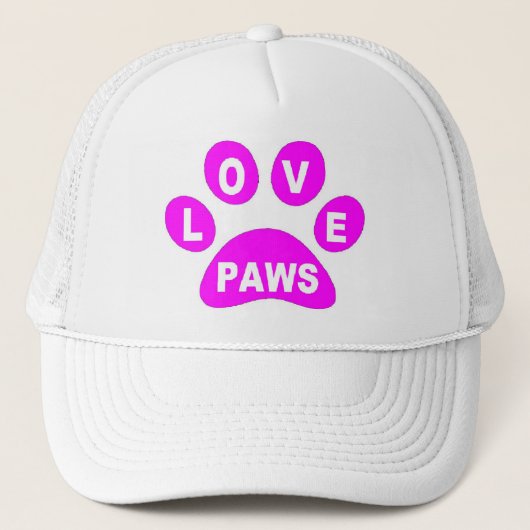Casquette Love Paws on Paws Pink (Devant)