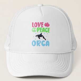 Casquette Love Peace Orca Cute Sea Animaux Orca Lover
