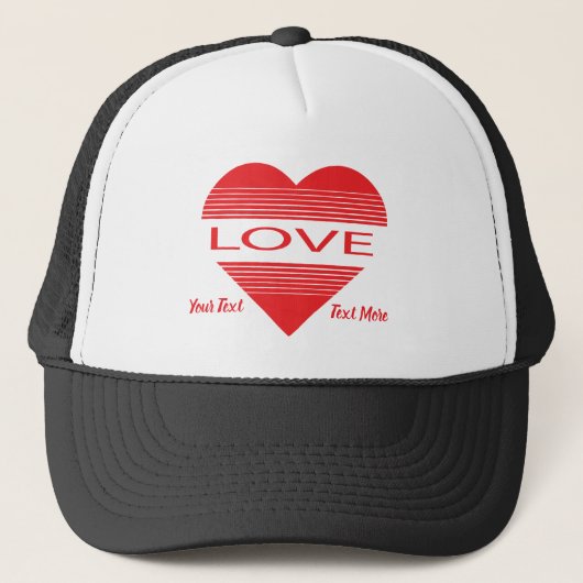 Casquette Love & Romance Concept Design with Heart Elements (Devant)