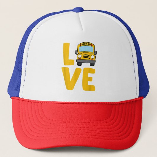 Casquette Love School Bus Driver Schoolbus Busdriver (Devant)