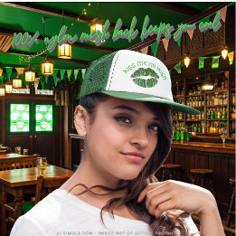 Casquette Lucky "Kiss Me I m Irish" Green Parties scintillan