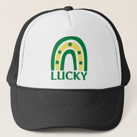 Casquette Lucky Shamrock Rainbow St patrick (Devant)