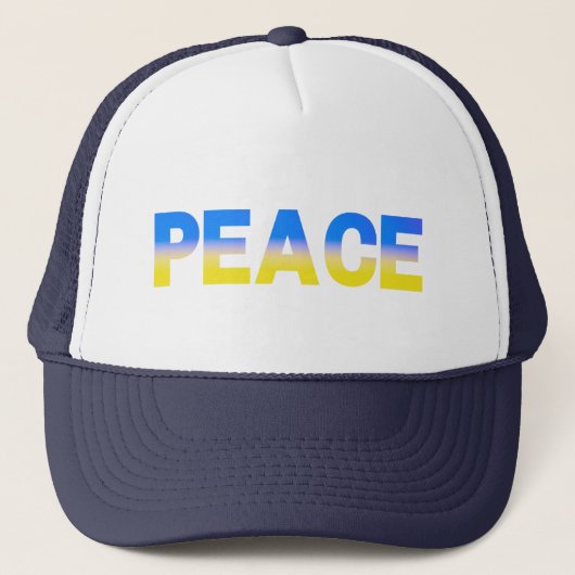 Casquette L'Ukraine bleue et jaune inspire la paix ni la gue (Devant)