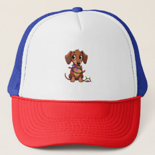 Casquette Lumières de teckel de Noël (3)