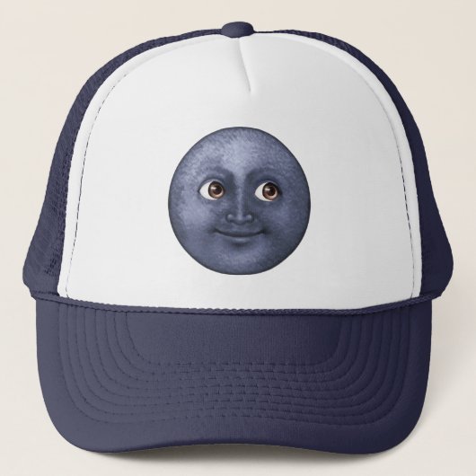 Casquette Lune bleu foncé - Emoji (Devant)