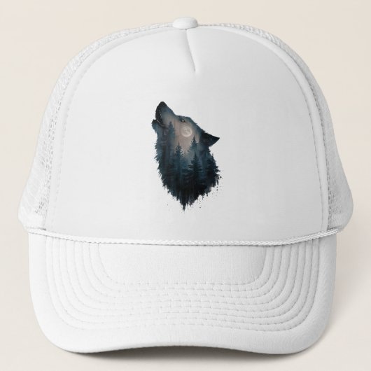 Casquette Lune de la forêt de Wolf Howl (Devant)