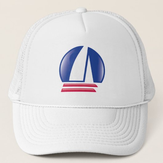 Casquette Lune de Sailing_Pontoon Racing_Blue de catamaran (Devant)