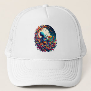Casquette Lune Melodies Octopus Drummer