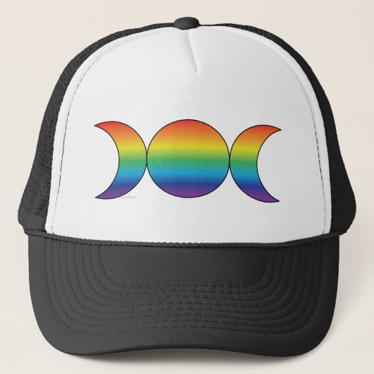 Casquette Lune triple d'arc-en-ciel (Devant)