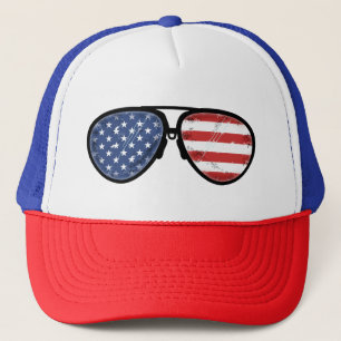 CASQUETTE LUNETTES DE SOLEIL AMÉRICAINES 4 JUILLET DRAPEAU É