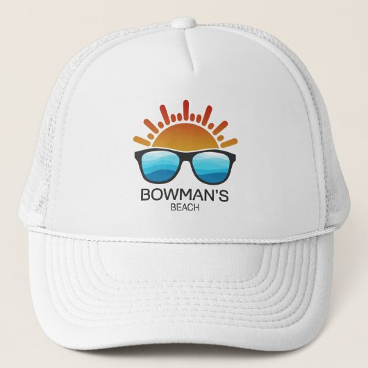 Casquette Lunettes de soleil de Bowman's Beach Floride (Devant)