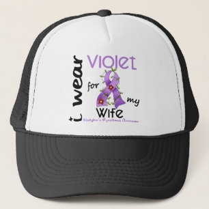 Casquette Lymphome de Hodgkins je porte la violette pour mon
