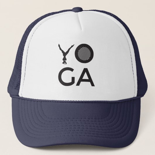 Casquette Ma forme pose Texte de Yoga (Devant)
