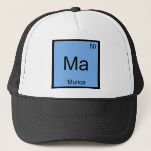 Casquette Ma - 'Murica Tee de symbole d'élément de chimie d'