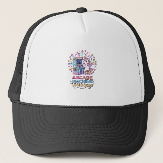 Casquette Machine de jeux vidéo Licorne Impression Licorne P (Devant)
