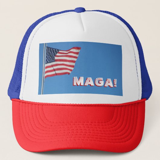 Casquette MAGA ! Drapeau américain (Devant)