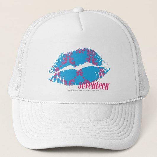 Casquette Magenta-Aqua de damassé (Devant)
