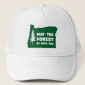 Casquette Mai la forêt soit avec vous l'Orégon (Devant)