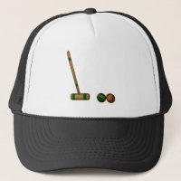 Maillet et boules de croquet