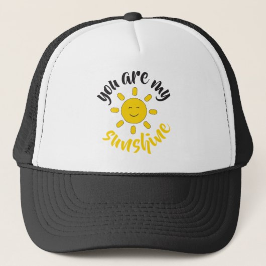 Casquette Main Jaune dessinée Sun Hello Sunshine Image (Devant)