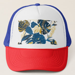 Casquette Main Tropicale tirée : Motif créatif sans couture