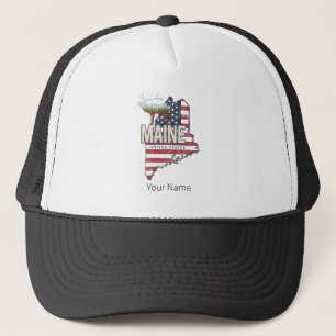 Casquette Maine State États-Unis Carte Vintage USA Souvenir
