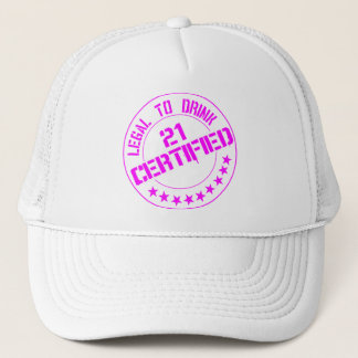 Casquette Maintenant certifiés 21 juridiques à Boisson-rose