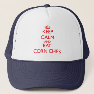 Casquette Maintenez calme et mangez les puces de maïs