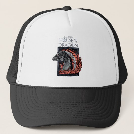 Casquette MAISON DU DRAGON | Profil de dragon en flammes (Devant)