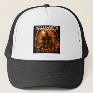CASQUETTE MAISON HANTÉE ÉPOUVANTABLE D'HALLOWEEN CRÂNES