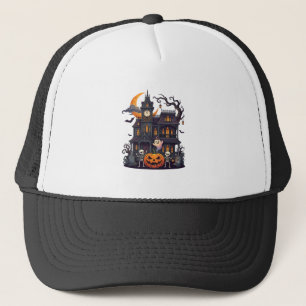 Casquette Maison Hantée Halloween Squelettes Citrouille Fant