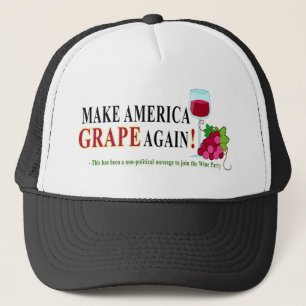 Casquette "Make America GRAPE Again - Join the Wine Party"