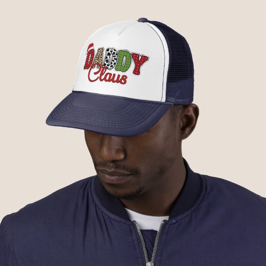 Casquette Mama Claus Christmas Plaid Text Design-50095 (En situation)