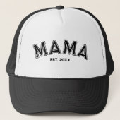 Casquette Mama Est Custom Year Black Sport Style Trucker Cha (Devant)