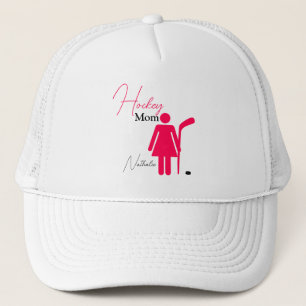 Casquette Maman de hockey rose chaud