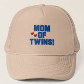 Casquette Maman de maillots et cadeaux Twins-Blue Text (Devant)