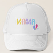Casquette Maman et Empreintes de Bébé Mignonnes (Devant)